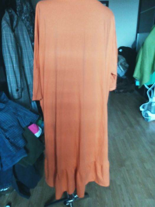Sukienka damska bawelna 8XL luzna pomarancz