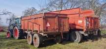 Przyczepa tandem mulda 10 12 ton 15 demarest skrętna os resor rolnicza
