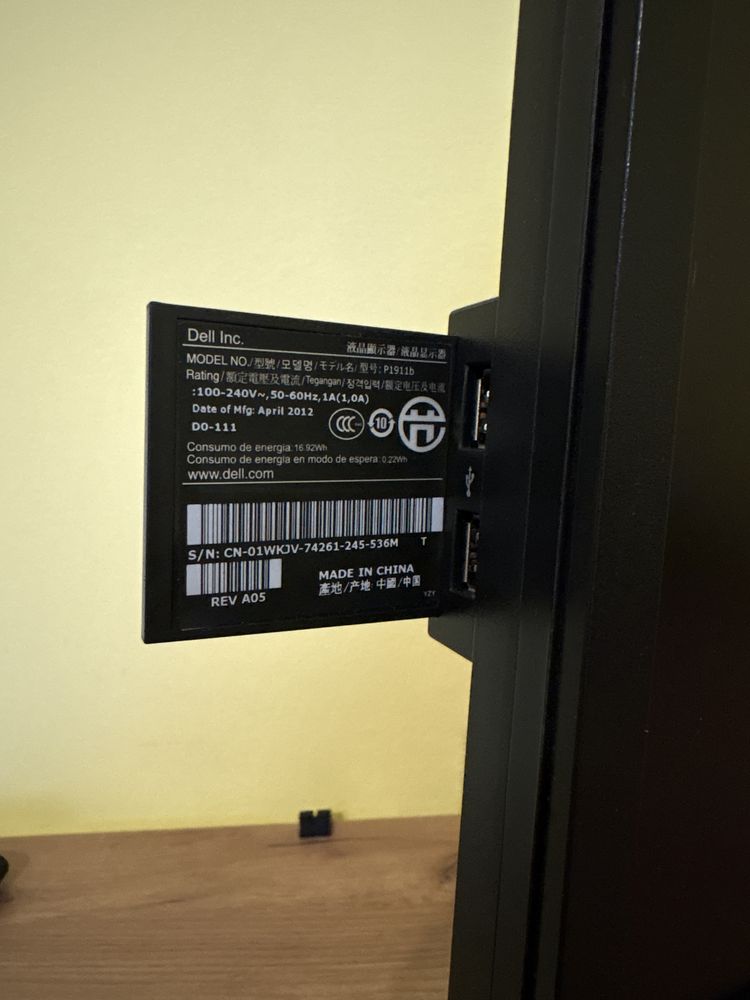 Monitor Dell obrotowy 19cali stan idealny