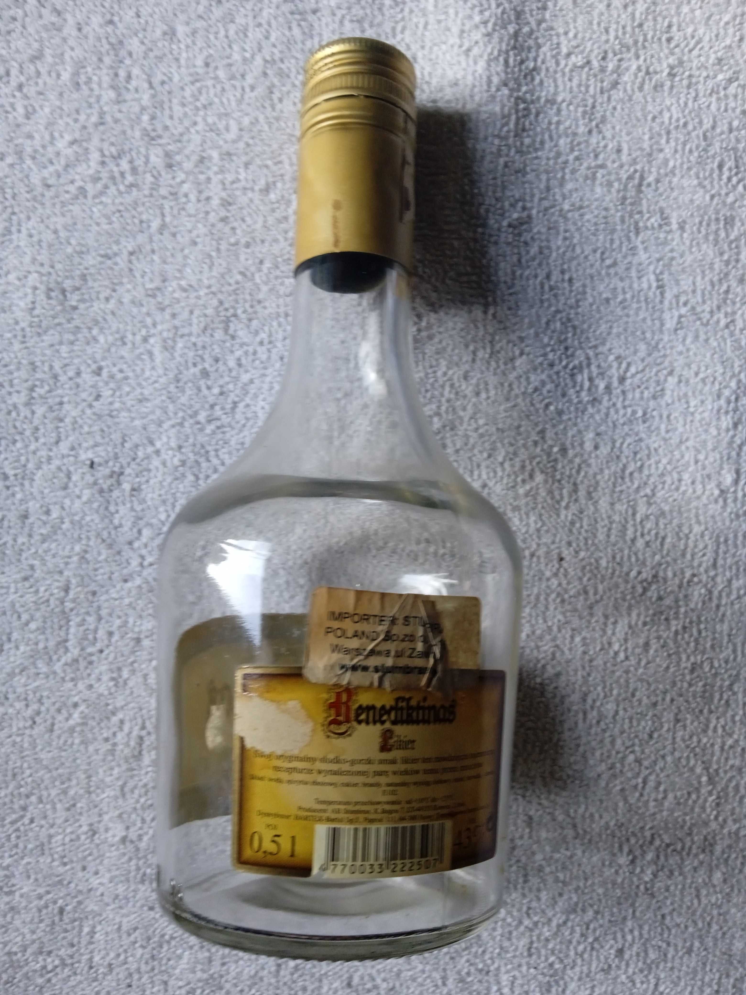 Kolekcjonerska butelka Benedictinas 0,5 L, 43%, z lat 90-ych XXw