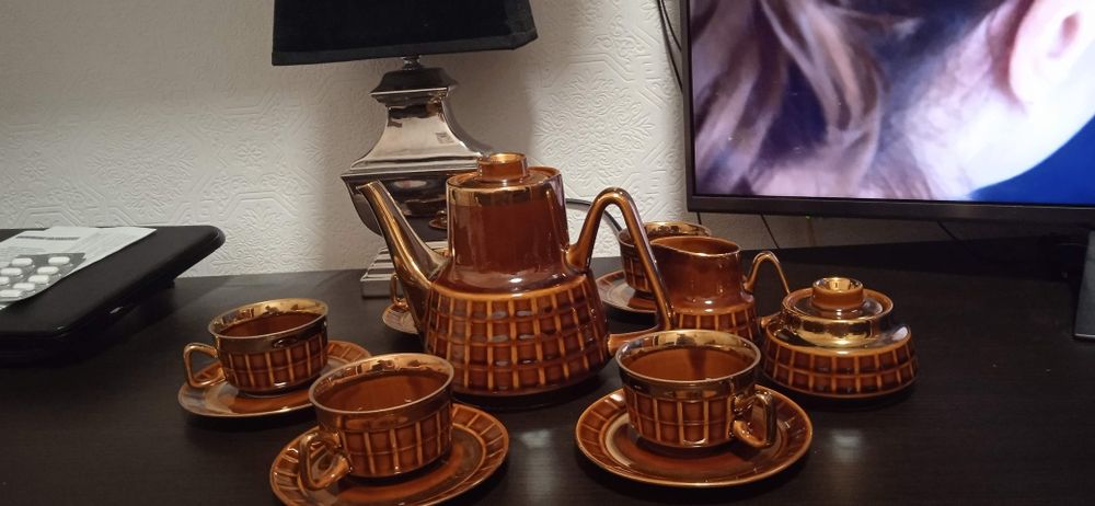 Serwis kawowy z porcelany Pruszków,Asłanowicz porcelana  filiżanki