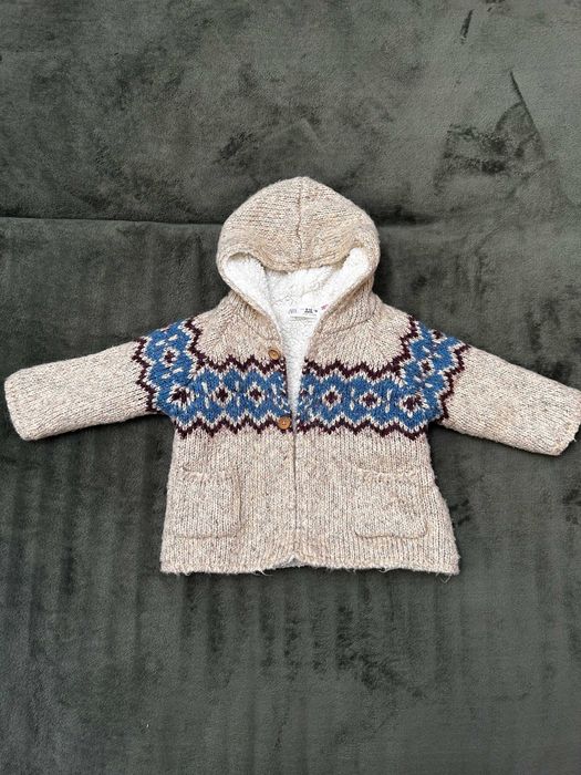 Sweterek z kapturem Zara 80 cm (9-12 msc)