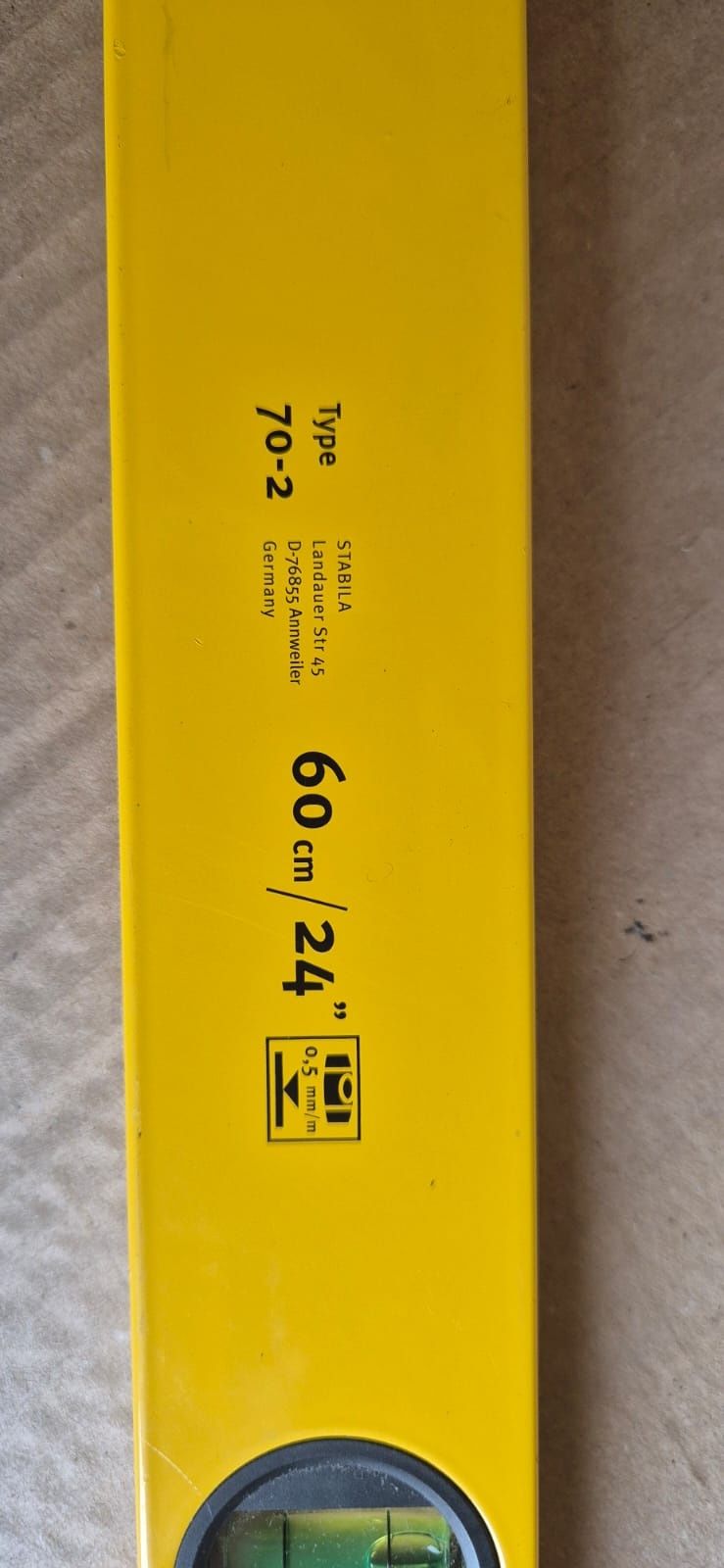 Poziomica Stabila 60 cm, typ 70-2. Nowa