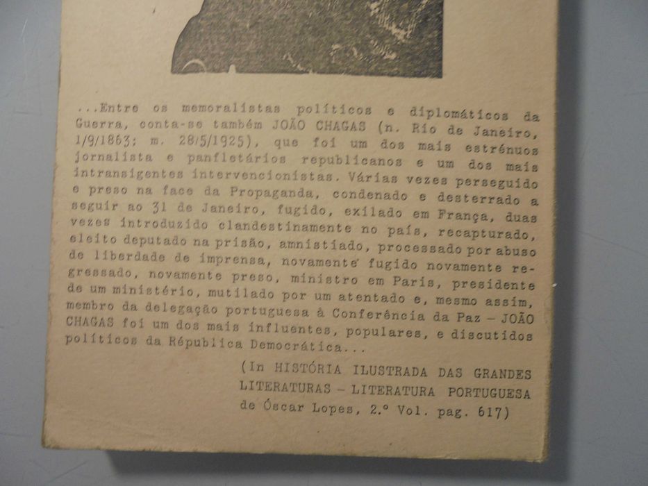 Chagas (João);Cartas Políticas