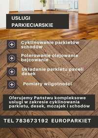 Cyklinowanie parkietów, schodów układanie podłóg