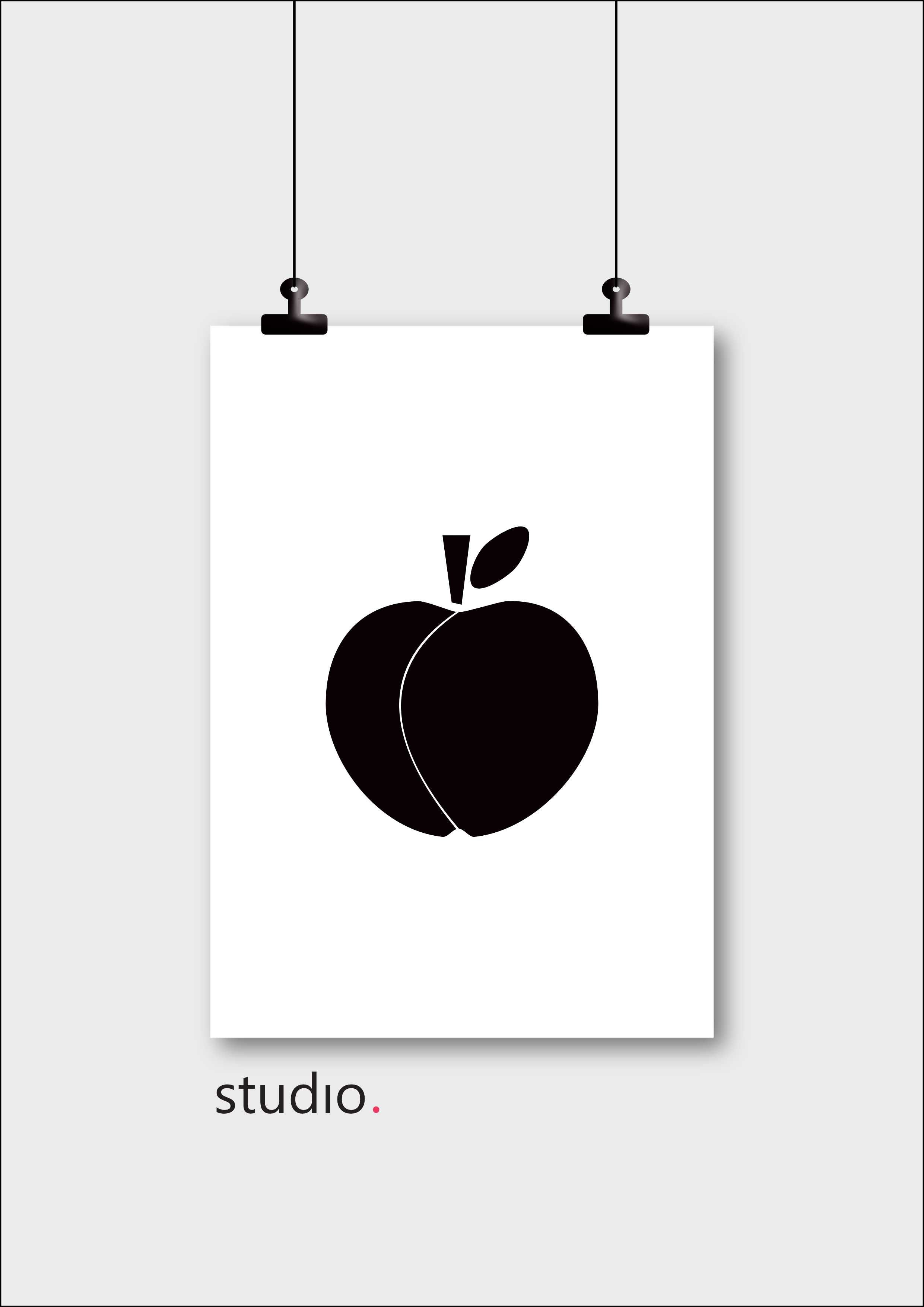 Plakat ,grafika ,jabłko ,prezent