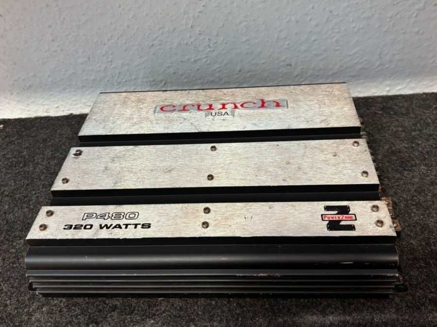 Wzmacniacz CRUNCH USA P480 320W +  subwoofer BASOWY EARTHQUAKE