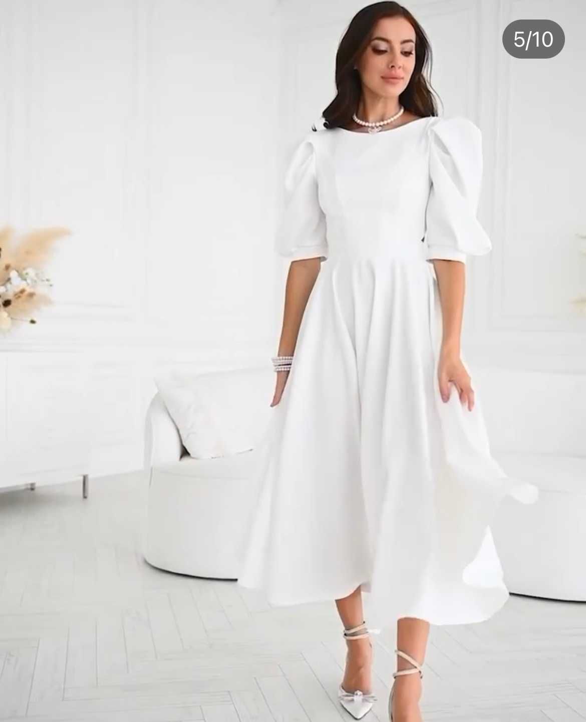 Белое платье, платье для церемонии, свадебное платье, біла сукня
