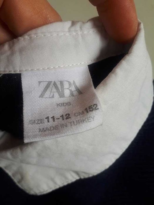 Vestido Zara 11-12 anos azul com gola