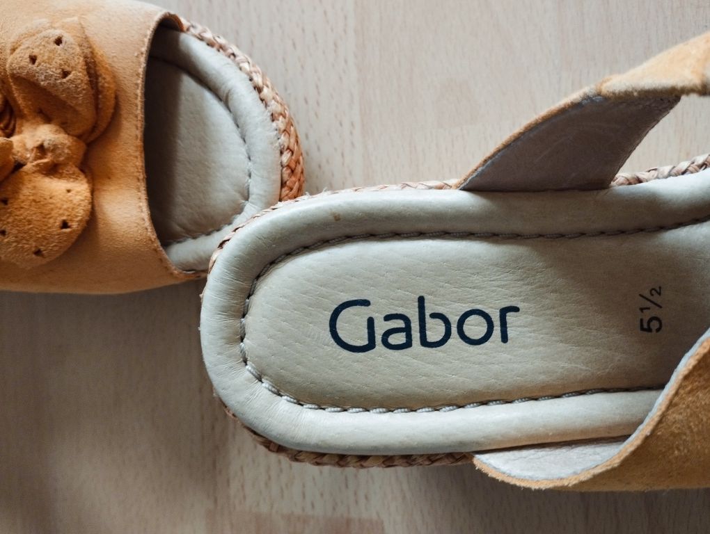 Klapki skórzane damskie Gabor roz. 39
