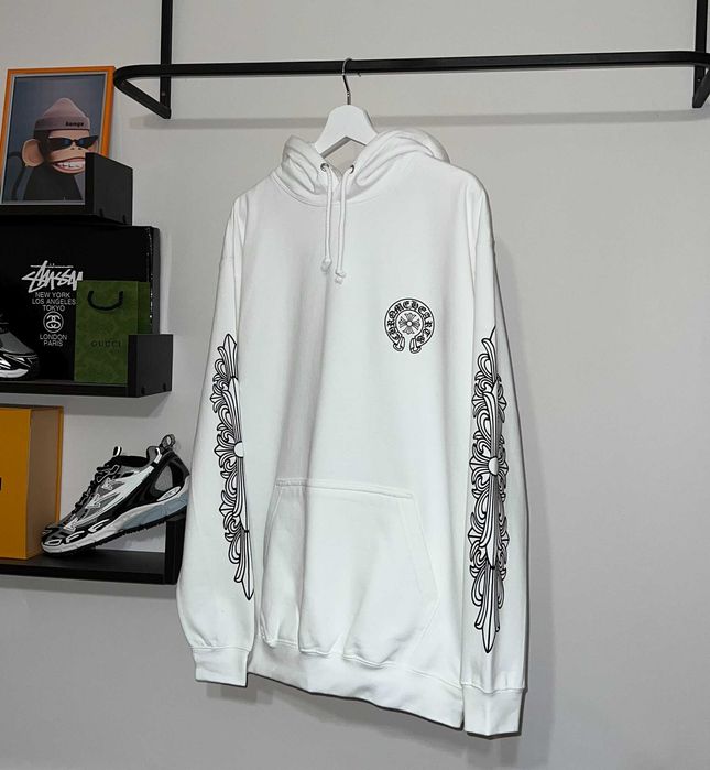 Худі Chrome Hearts білого кольору