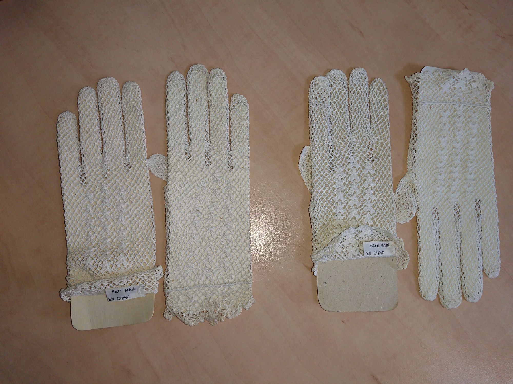 Rękawiczki białe komunijne dziewczynka chłopiec PRL