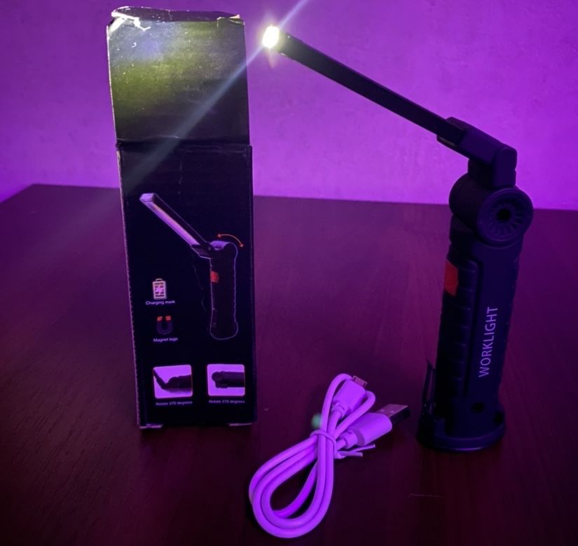 Портативний світлодіодний ліхтарик WORKLIGHT з USB зарядкою