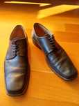 Sapatos de pele traje académico