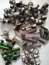 Резисторы,конденсаторы,реле,трансформаторы,диоды и др.
