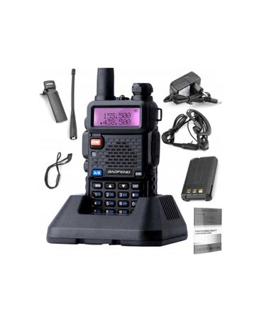 Radiotelefon Baofeng UV-5R 5W DALEKIEGO ZASIĘGU Krótkofalówka PMR