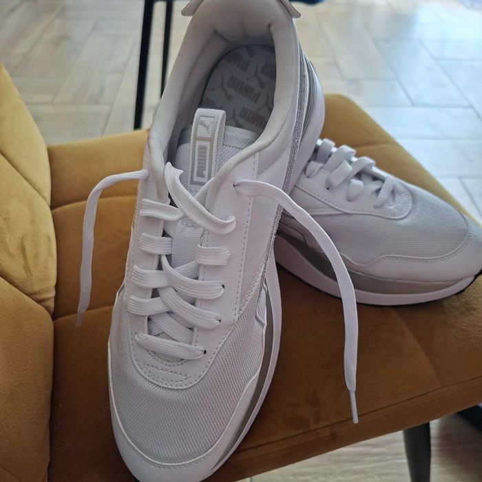 PUMA Cruise Rider r 41 Metaliczno-białe Buty sportowe damskie Jak nowe