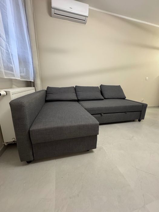 Narożnik z funkcją spania, Skiftebo ciemnoszary FRIHETEN IKEA