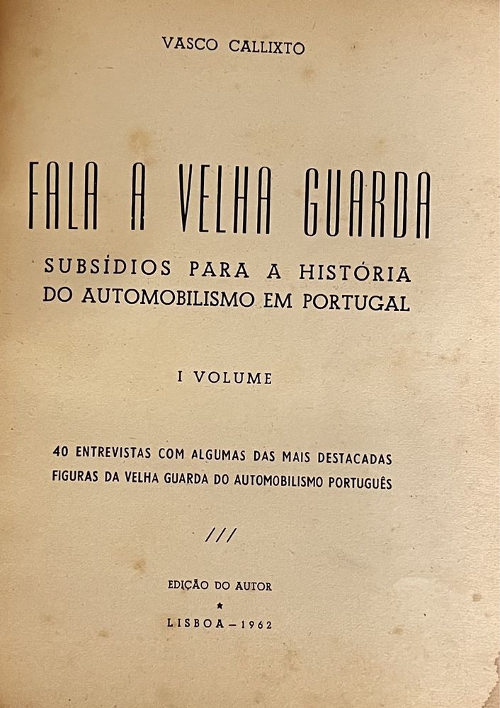 Livros Fala a Velha Guarda