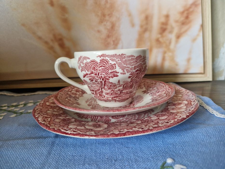 Trio wedgwood porcelana angielska