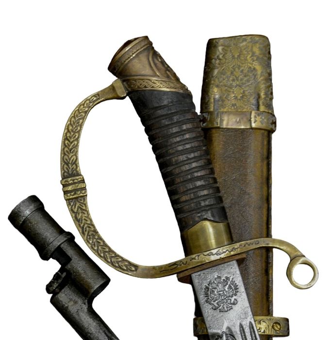 Szabla Dragonka  Carska  Mikołaj II sygnatury pochwa bagnet