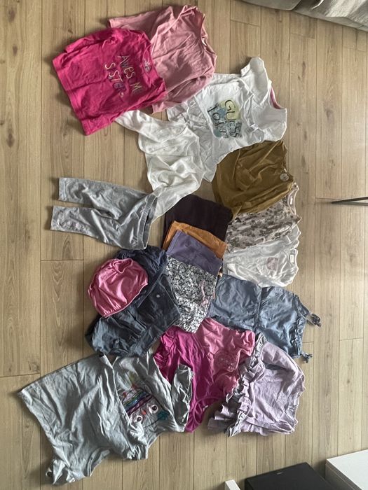Zestaw ubrań dziewczynka r.98-110 Calvin Klein, Guess, Zara