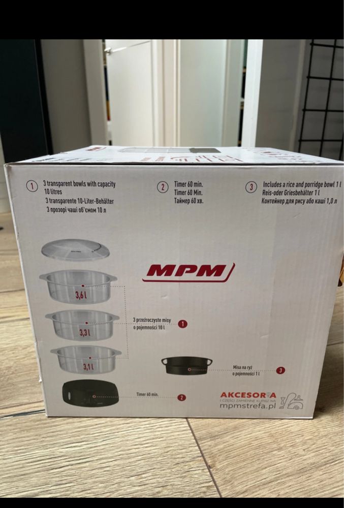 Parowar MPM 3 komorowy 800W
