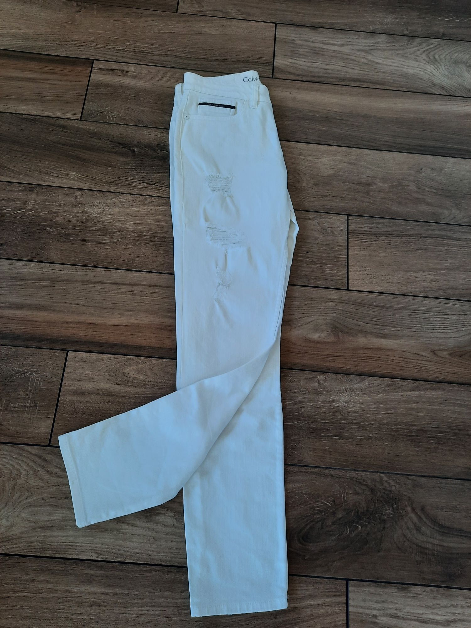 Calvin Klein Jeans damskie 100% oryginalne! roz.S/M białe