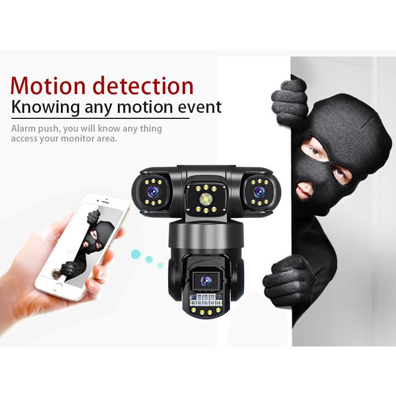 Kamera IP WiFi 15MP 3 Obiektywy | Full HD | Tryb Nocny | Nowa!