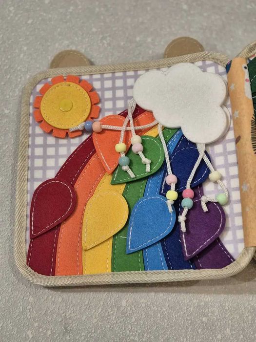 Дитяча розвивальна книга, Інтерактивна книга, Фетрова книжка бізіборд