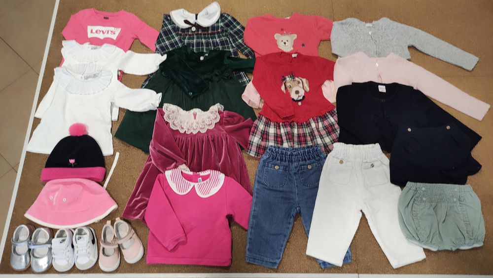 roupa de marca como nova menina 8 a 12 meses