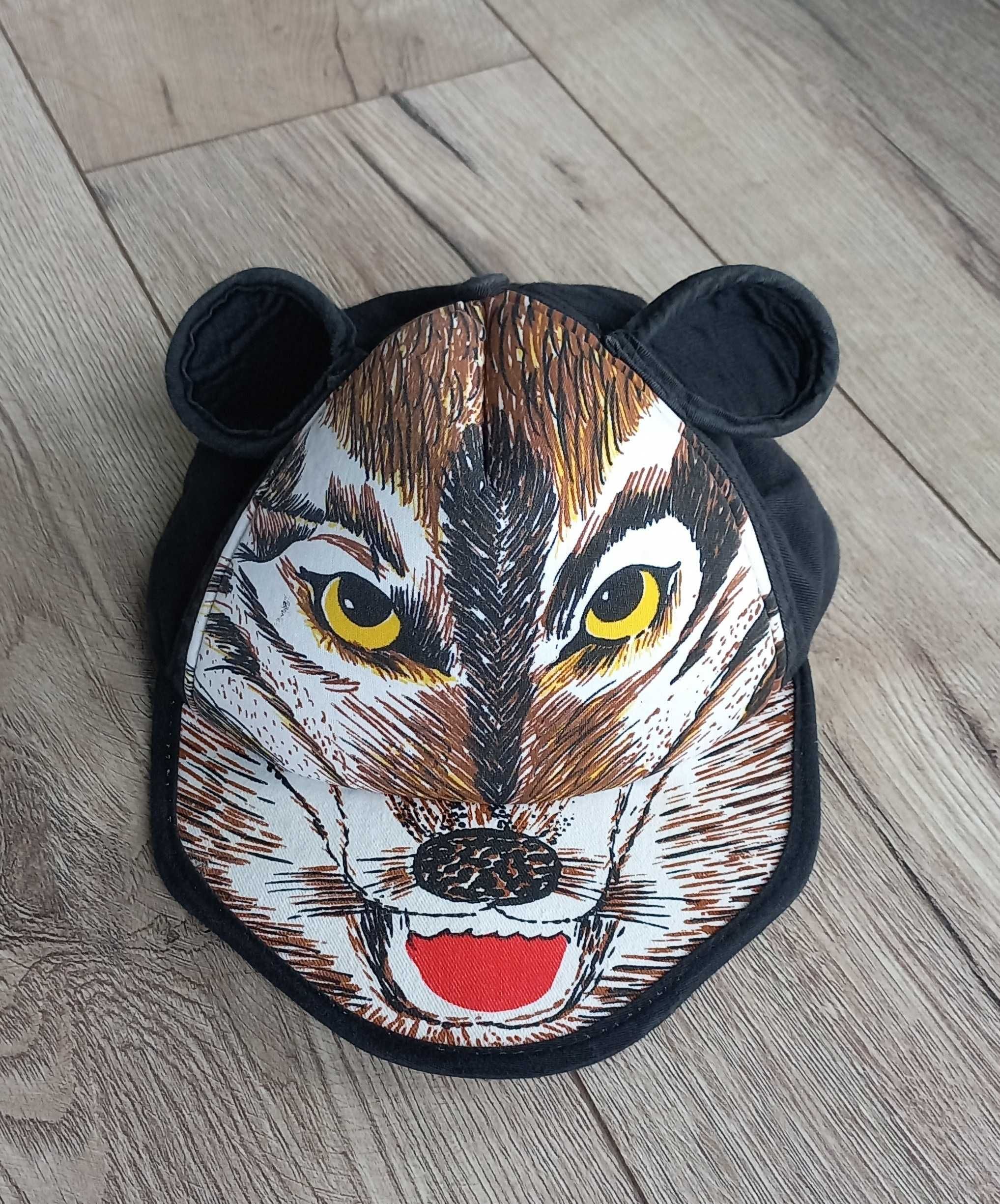 Czapka z daszkiem kaszkiet 140 wilk z wilkiem 134-146