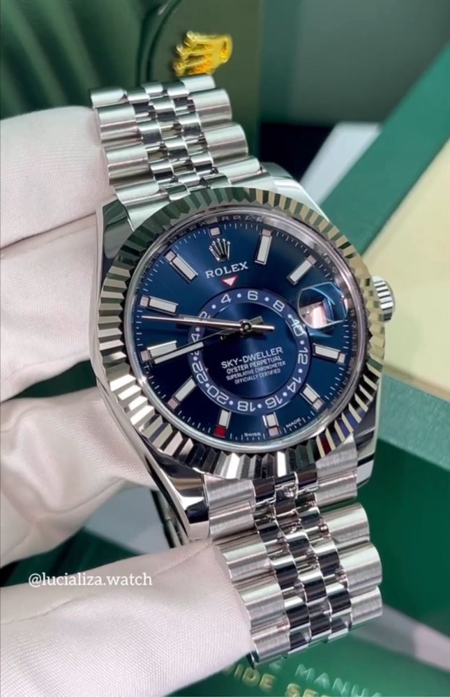 Новые Часы ROLEX Sky-Dweller 326934 Сталь/Золото 42mm