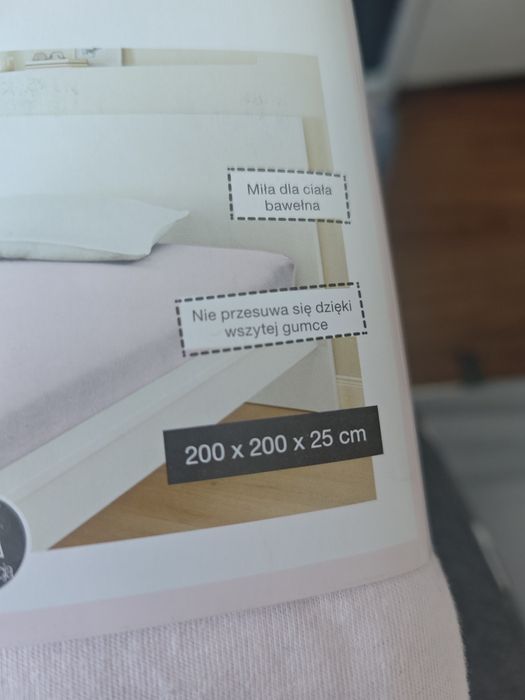 Nowe prześcieradło bawełniane z gumką Smukee 200x200
