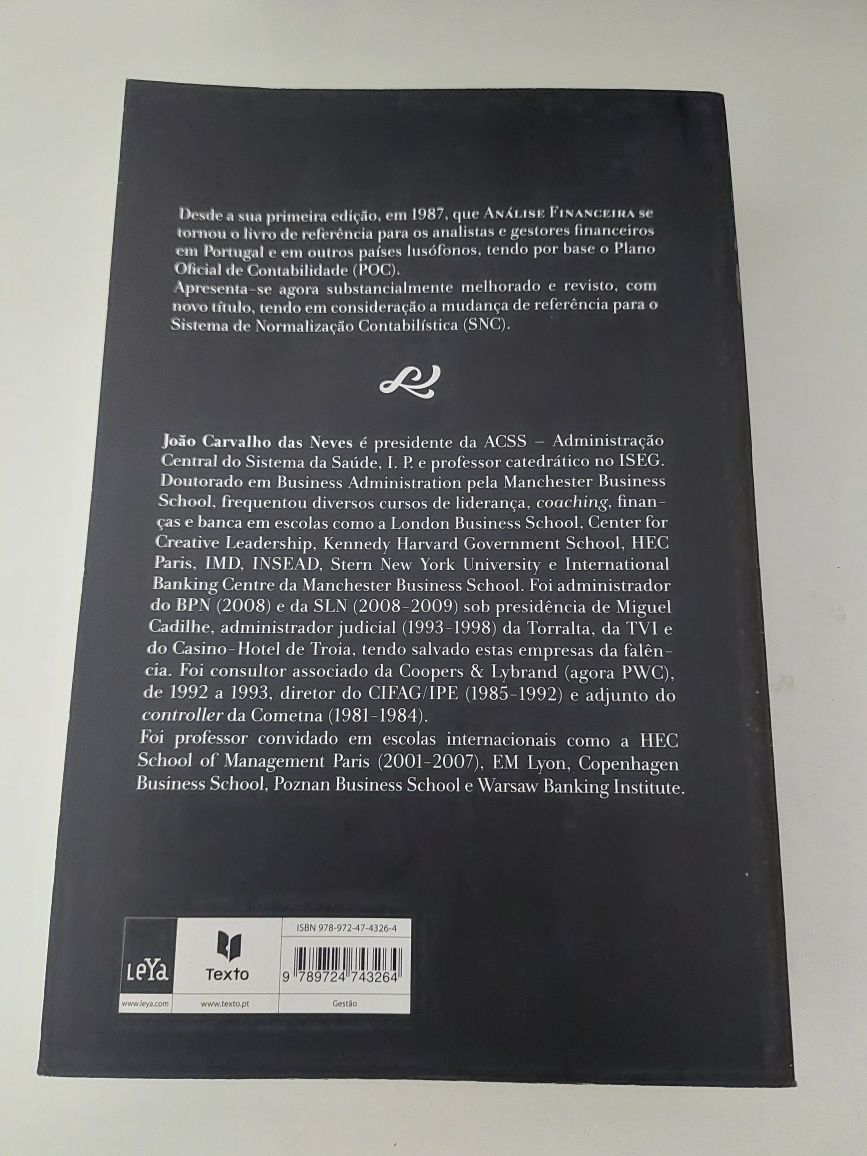 Livro Análise e Relato Financeiro João Carvalho das Neves