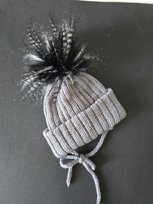 Czapka + komin zimowy dla noworodka r.56