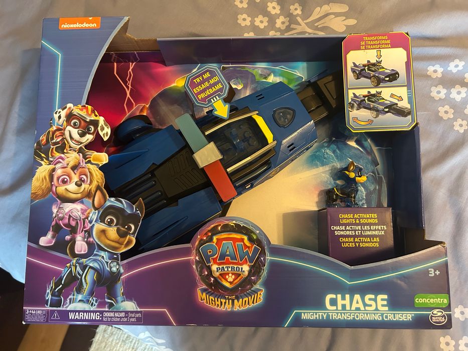 Patrulha pata - conjunto Chase mighty transforming cruiser