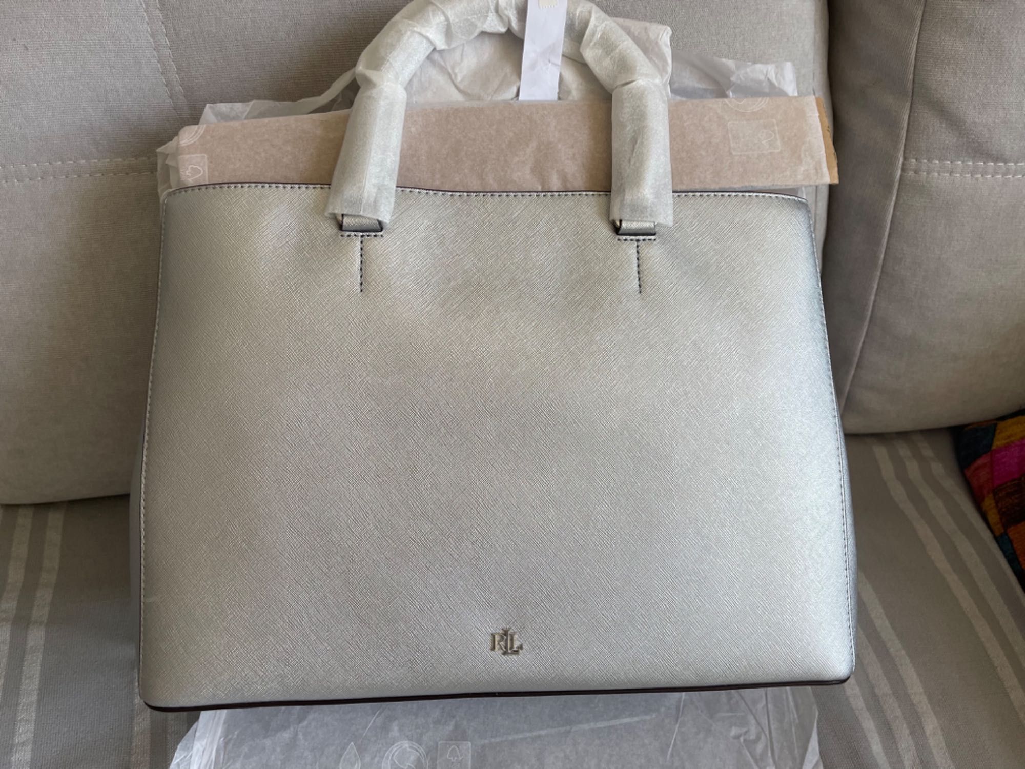 Ralph Lauren original Hanna bag. Вместительная статусная сумка из кожи