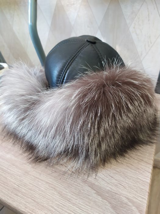 Шапка шкіряна,жіноча зимова.
