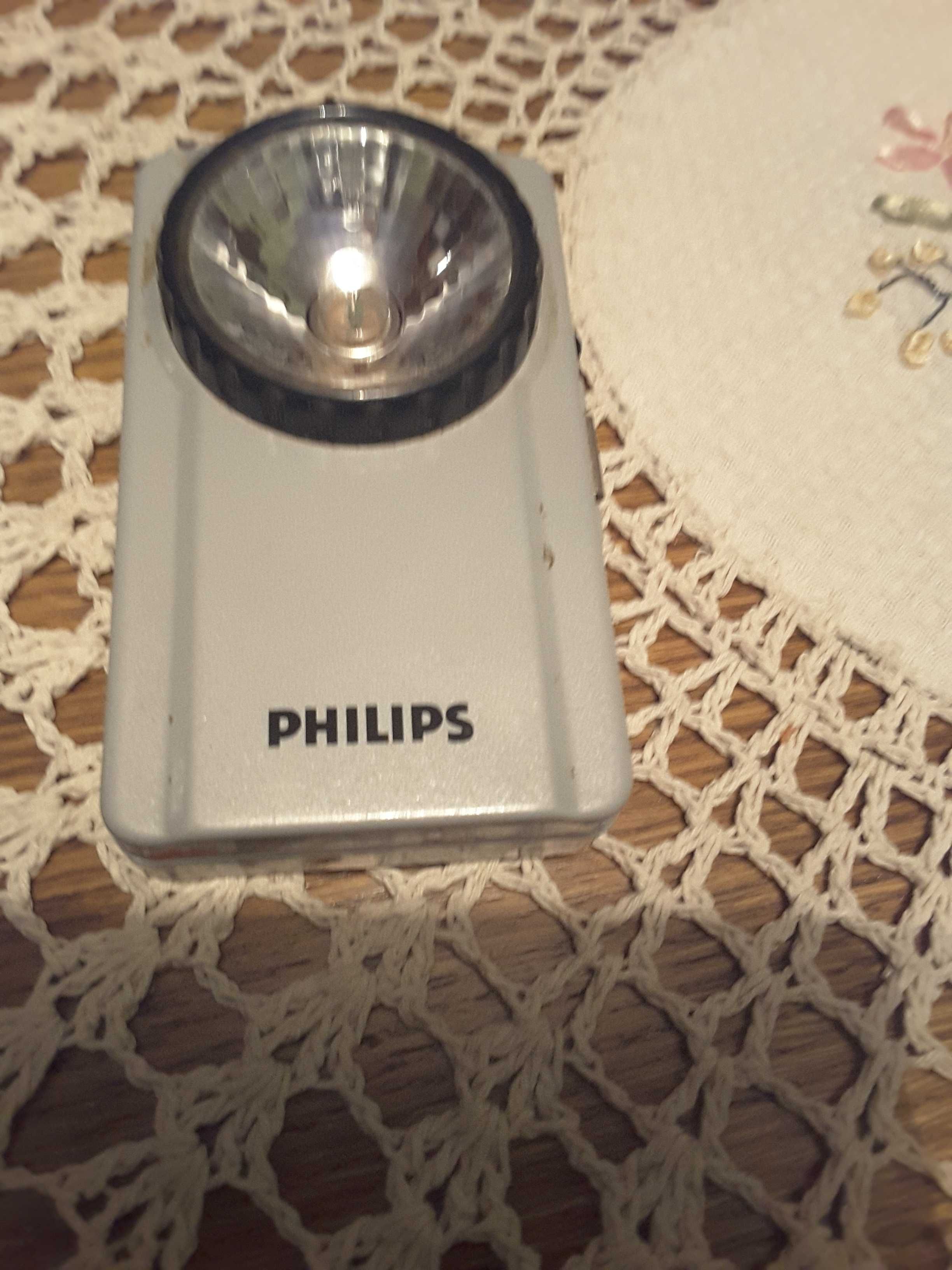 Stara latarka płaska PRL Philips
