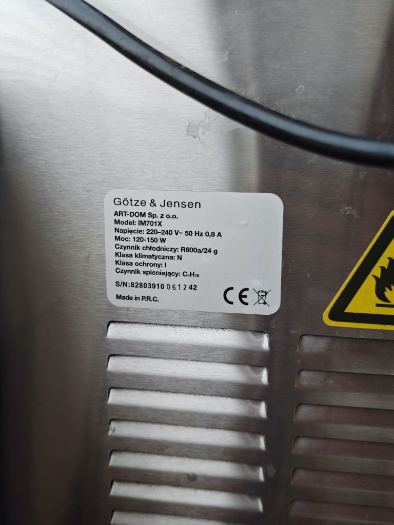 Kostkarka do lodu GÖTZE & JENSEN IM701X Inox Pojemnik 2.2 L