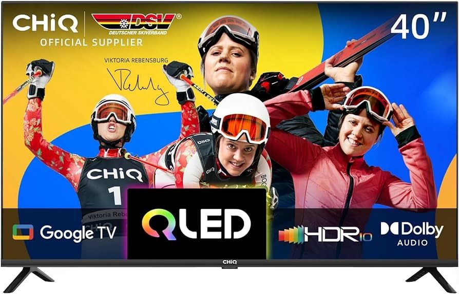 Smart TV QLED 40" google TV HDR WiFi Disney DVB-T2 Hevc Nowy Gwarancja