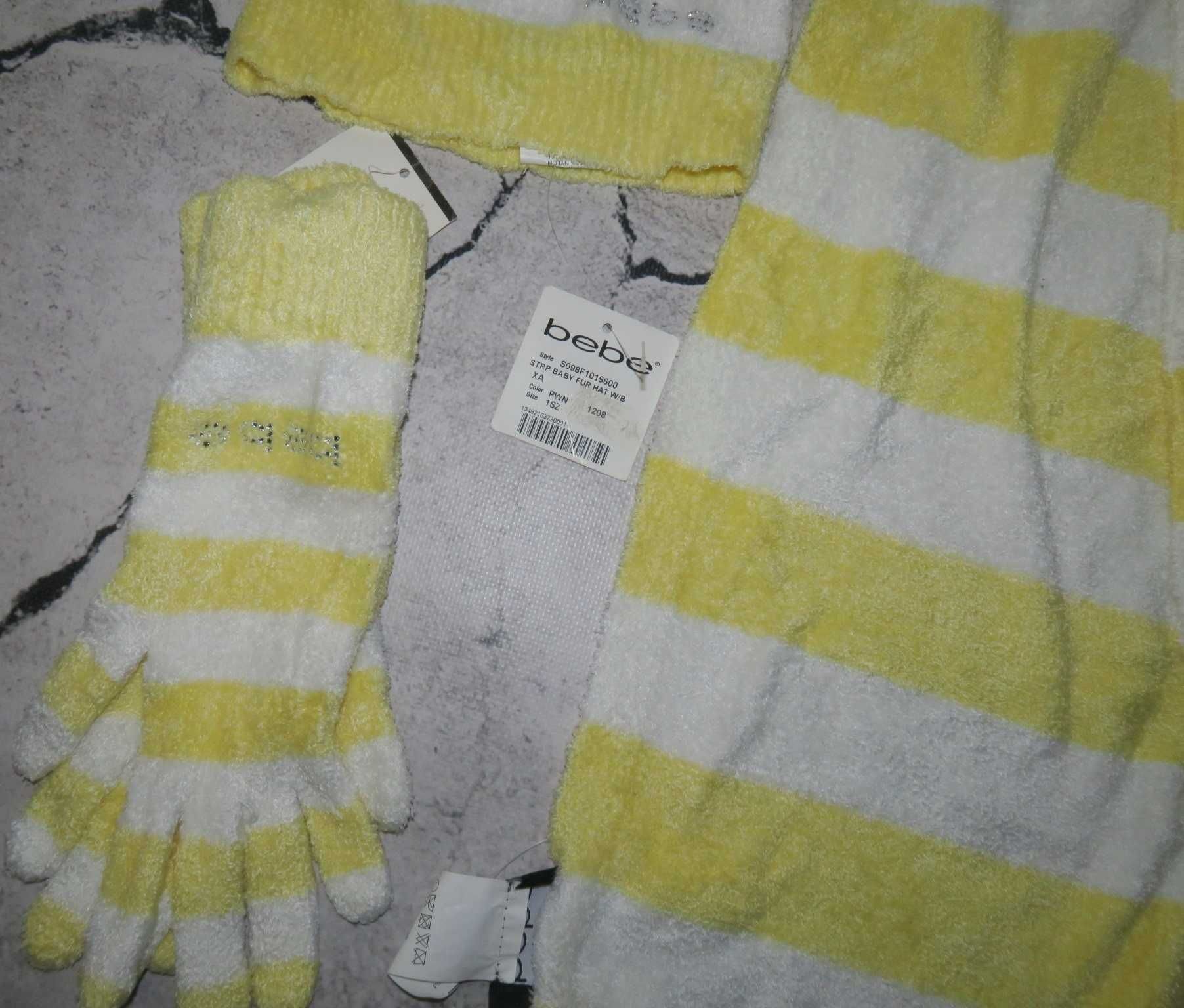 Bebe komplet czapka szalik rękawiczki nowe