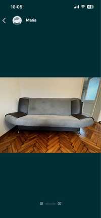 Szara kanapa rozkładana sofa