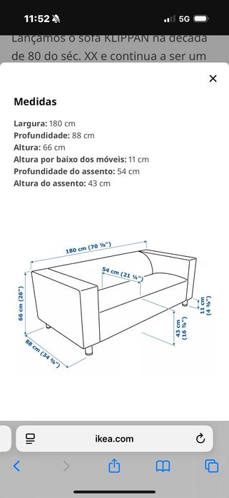 Sofá ikea oferta capa removível nova