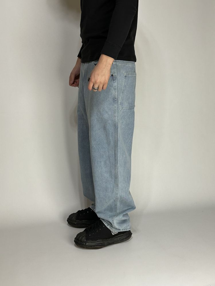 Dime baggy jeans faded sk8 джинси голубые синие джинсы сині голубі М Л