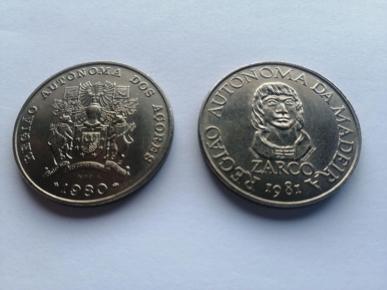 Moedas de 100 escudos Açores e Madeira