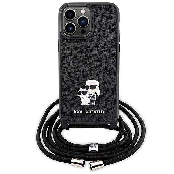 Etui Karl Lagerfeld Crossbody Saffiano Metal Pin Karl&Choupette na iPh