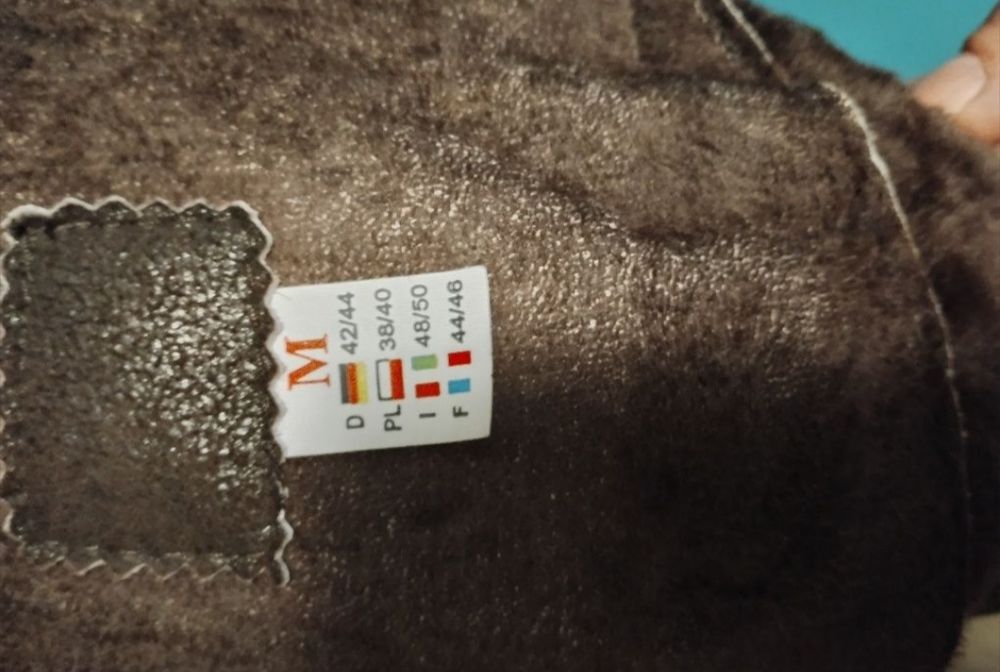 Kożuch skórzany męski r M