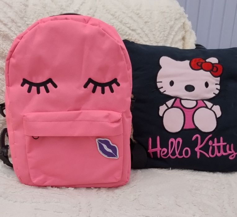 Дитячий рюкзачок для маленької модниці, рожевого кольору, тканина